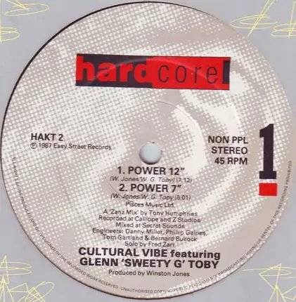 Cultural Vibe, Glenn 'Sweet G' Toby - Power
