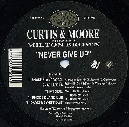 Curtis & Moore Present Milton Brown - Never Give Up