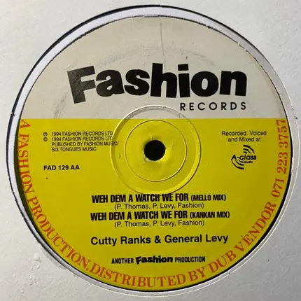 Cutty Ranks & General Levy - Weh Dem A Watch We For