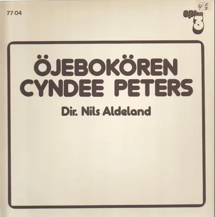 Cyndee Peters - Öjebokören, Nils Aldeland (Dir.)