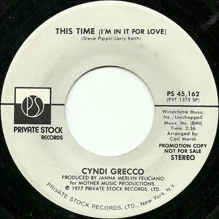 Cyndi Grecco - This Time (I'm In It For Love)