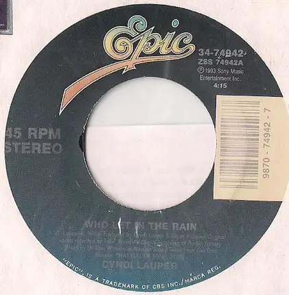 Cyndi Lauper - Who Let In The Rain