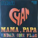7inch Vinyl Single - Cyan - Mama, Papa / Under One Flag - Promo