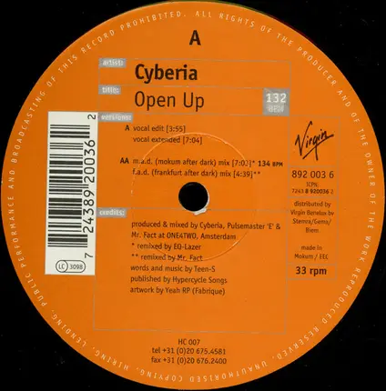 Cyberia - Open Up