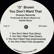 "D" Brown