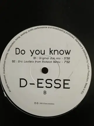 D-Esse - Do You Know