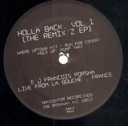 D J Francois Porsha - Holla Back. Vol 1