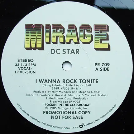 D.C. Star - I Wanna Rock Tonite