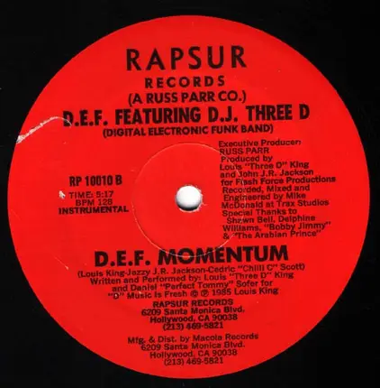 D.E.F. feat. DJ Three D - D.E.F. Momentum