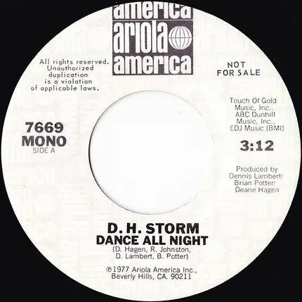 D.H. Storm - Dance All Night