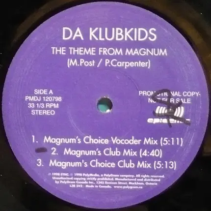 Da Klubkids , N-Trance - The Theme From Magnum / Paradise City - The Remixes!