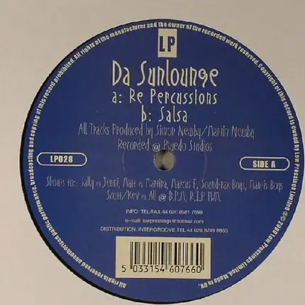 Da Sunlounge - Re Percussions