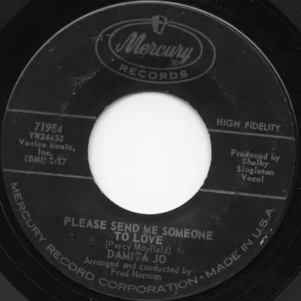 Damita Jo - Another Dancing Pardner / Please Send Me Someone To Love
