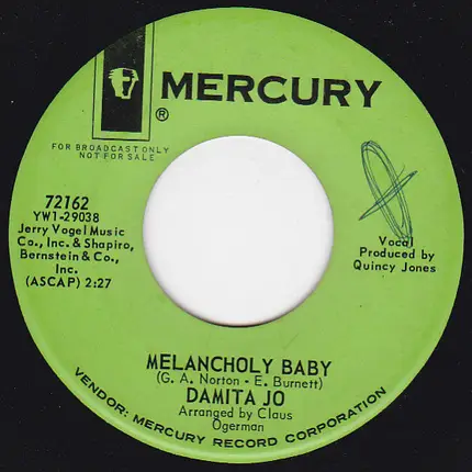 Damita Jo - In The Dark / Melancholy Baby