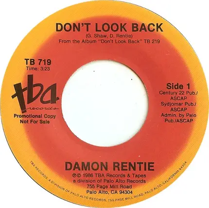 Damon Rentie - Don't Look Back
