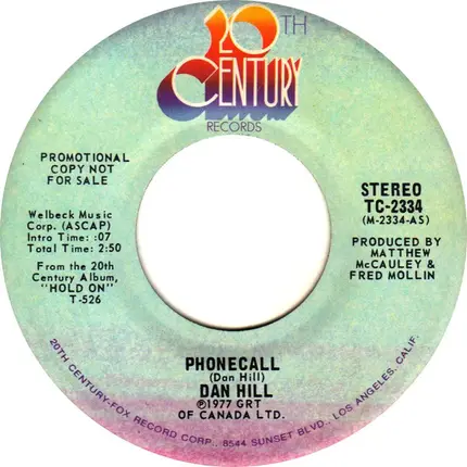 Dan Hill - Phonecall