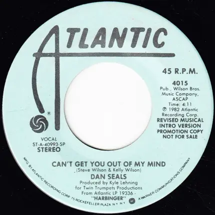 Dan Seals - Can't Get You Out Of My Mind
