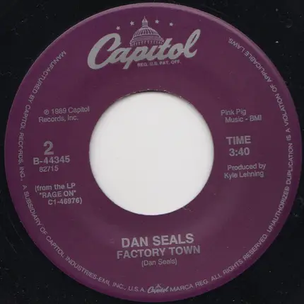 Dan Seals - They Rage On / Factory Town
