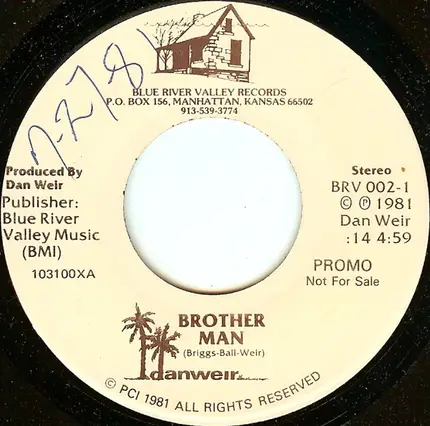 Dan Weir / Nobody's Business - Brother Man / Latin Cliché