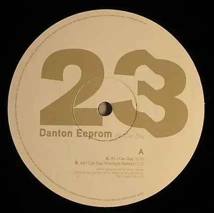 Danton Eeprom - All I Can Say
