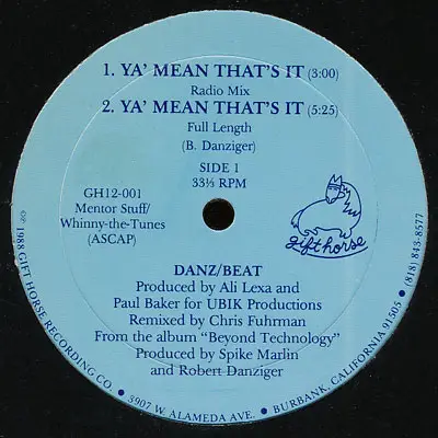 Danz/Beat - Ya' Mean That's It