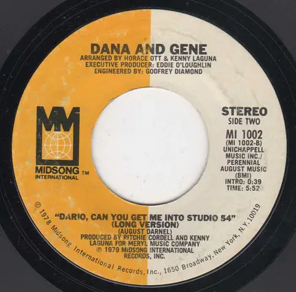 Dana & Gene - Dario, Can You Get Me Into Studio 54