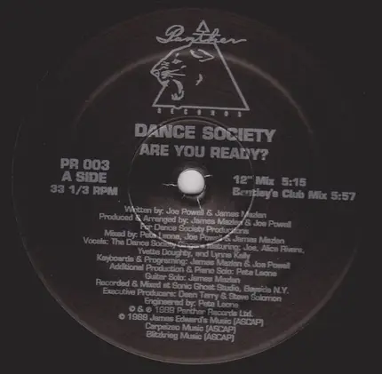 Dance Society - Are You Ready?