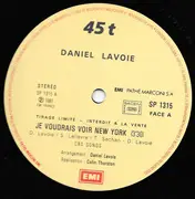 12inch Vinyl Single - Daniel Lavoie - Je Voudrais Voir New York