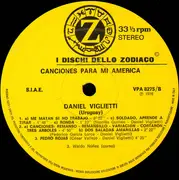LP - Daniel Viglietti - Canciones Para Mi América - Booklet