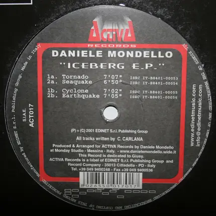 Daniele Mondello - Iceberg E.P.