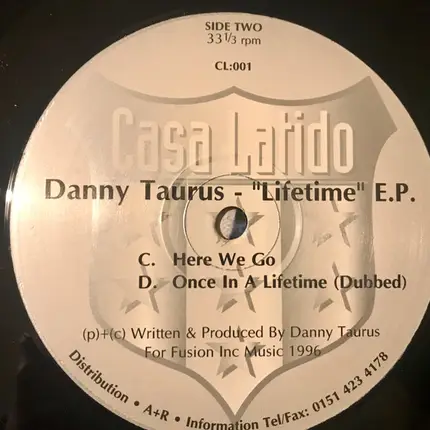 Danny Taurus - Lifetime E.P.