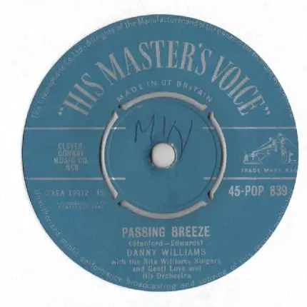 Danny Williams - We Will Never Be As Young As This Again / Passing Breeze