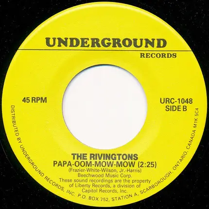Danny Williams / The Rivingtons - White On White / Papa-Oom-Mow-Mow