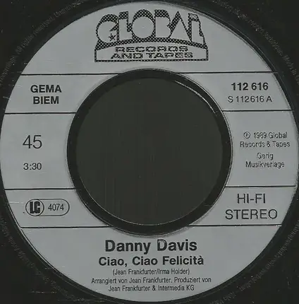 Danny Davis - Ciao, Ciao Felicità