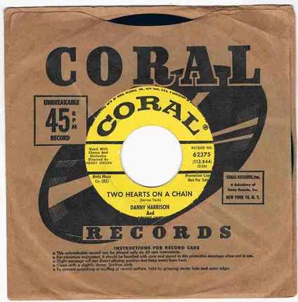 Danny Harrison And The Count Victors - Two Hearts On A Chain / It Was A Nightmare