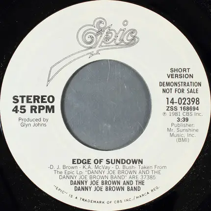 Danny Joe Brown And The Danny Joe Brown Band - Edge Of Sundown