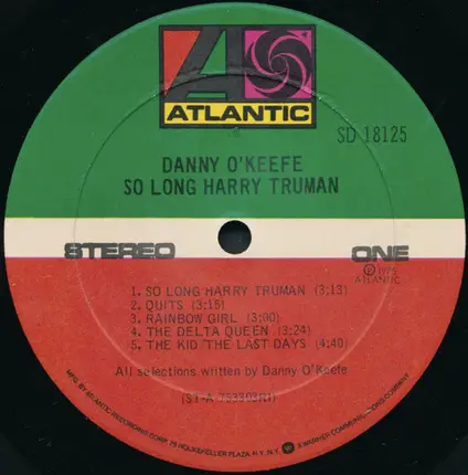 Danny O'Keefe - So Long Harry Truman