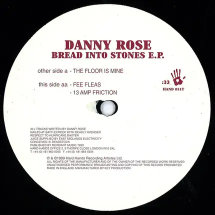 Danny Rose - Bread Into Stones E.P.