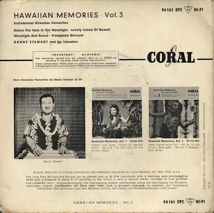 Danny Stewart And His Islanders - Hawaiian Memories Vol. 3