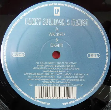 Danny Sullivan and Kemist - Wicked / Digits