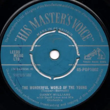 Danny Williams With Geoff Love & His Orchestra - The Wonderful World Of The Young