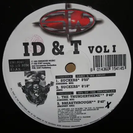 Dano & No Sweat / 50% Of The Dreamteam - ID & T  Vol I
