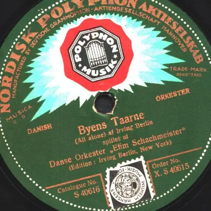 Danse Orkester Efim Schachmeister - Byens Taarne / Africa