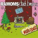 7inch Vinyl Single - Dad Brains / Ramoms - Merryxmas - Kelly Green With Red & White Vinyl