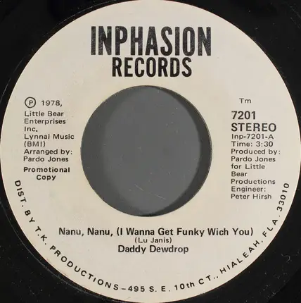 Daddy Dewdrop - Nanu, Nanu, (I Wanna Get Funky Wich You)