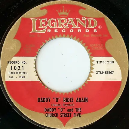 Daddy 'G' And The Church Street Five - Hey Now / Daddy "G" Rides Again