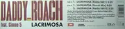 12'' - Daddy Roach - Lacrimosa