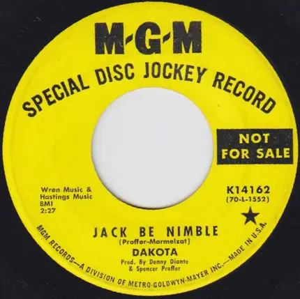 Dakota - Jack Be Nimble / I Wanna Go Back