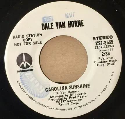 Dale Van Horne - Carolina Sunshine