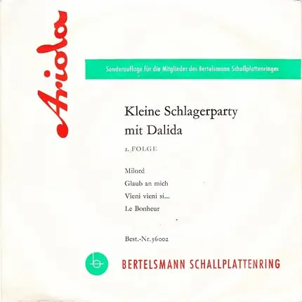 Dalida - Kleine Schlagerparty Mit Dalida